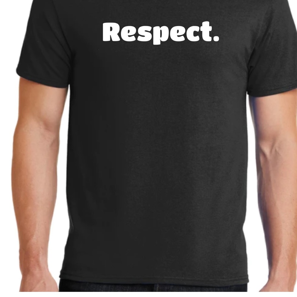 Men's Black 'Respect' Short Sleeve Tee